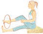 yoga - ilustração de alongamento para joelhos